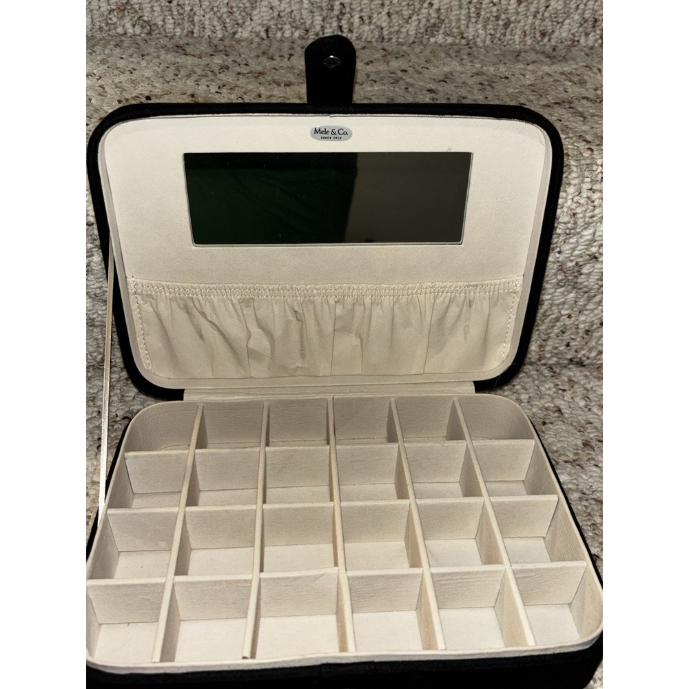 Mele Black Jewelry Box 24 Compartments